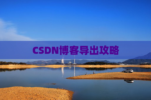 CSDN博客导出攻略